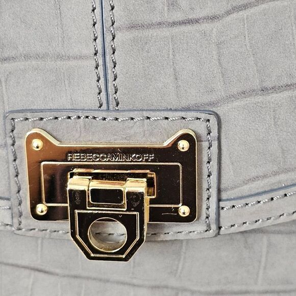 Rebecca Minkoff Collection Crocodile Embossed Suede Hobo Bag EUC - Picture 5 of 11